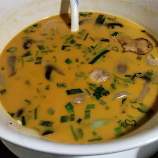 Tom kha, not the prettiest, but delicious!