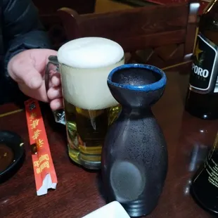 Sapporo and hot sake