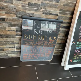 Special Rolls Menu (March 2024)