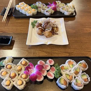 My husband and I ordered their Any 3 Rolls Lunch Special. Takoyaki for our appetizer.