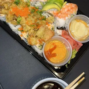 New Mexico roll (bottom) tiger roll (top)