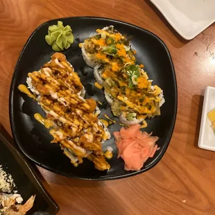 a plate of food on a table