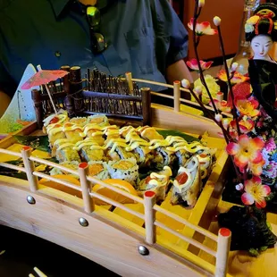 sashimi, sushi, sushi and sashimi, food