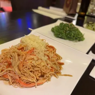 35. Spicy Crab Salad &amp; 31. Seaweed Salad