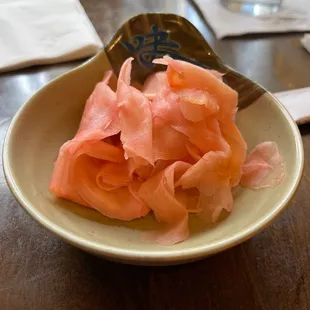 Ginger for the table, yum!