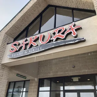 the front of the restaurant