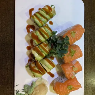 4. Dragon Roll and Eel Cucumber Roll