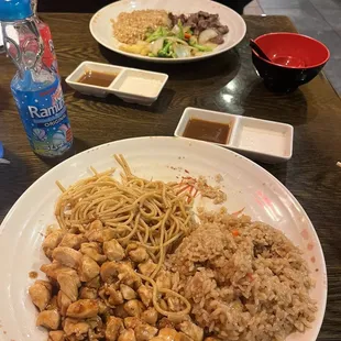 2. Hibachi Chicken Dinner 3. Hibachi Steak Lunch Original Japanese Soda Strawberry Japanese Soda