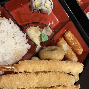 Shrimp tempura bento box