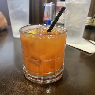 Bloody Mary about the only thing w/ flavor but they forgot the olives and celery till I asked.