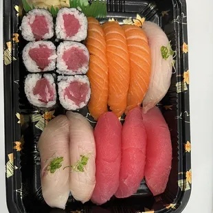 Tri color sushi