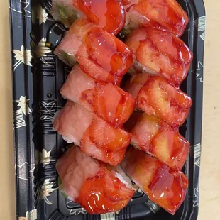 Yukiko Roll with strawberry on the top
