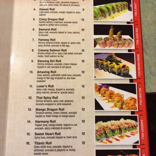 The house specialty rolls