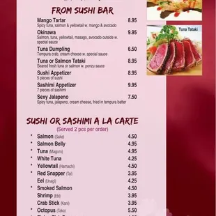 Tuna Dumpling--deep fried spicy tuna wrapped in wonton skin,with special sauce