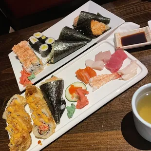 sushi, food, sashimi, sushi and sashimi