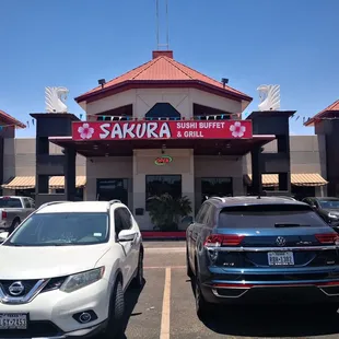 the front of the restaurant