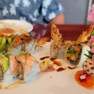 Sushi with lovely presentation