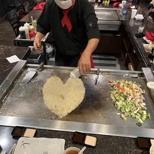 a chef preparing food