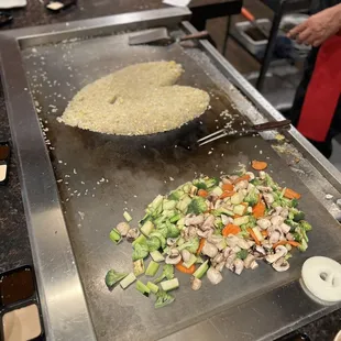 a chef preparing food