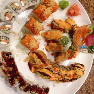 sushi, sushi and sashimi, sashimi, food