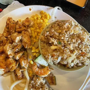 Hibachi Chicken and shrimp