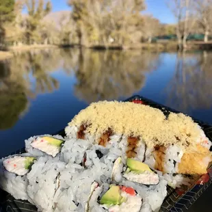 Cali roll &amp; Crunchy roll. Both great!