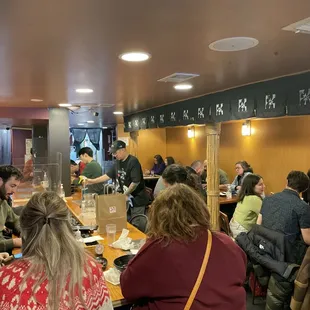 Very small inside seating area