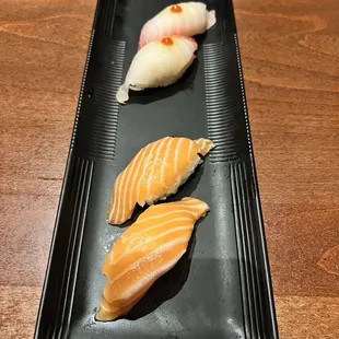 Salmon Belly ($7.50) and Snapper ($5.50)