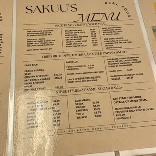 menu, sushi and sashimi