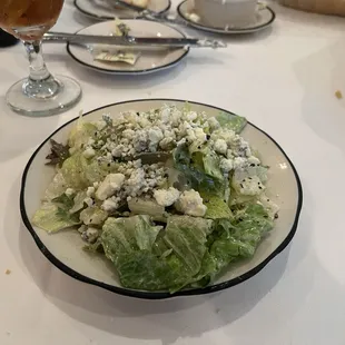 Salad with blue cheese crumbles