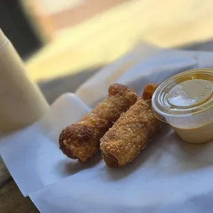 Crab meat egg rolls