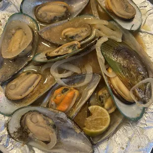Garlic muscles these were not good and one of them had some residue in it