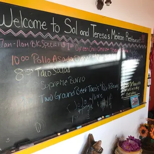 a blackboard with writing on it