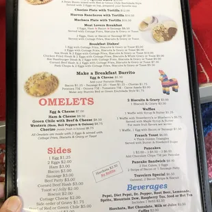 Menu as of 6/4/19