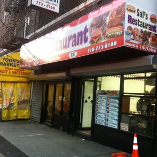 the front of the restaurant