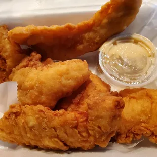 Chicken tenders were legit and good size.