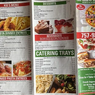 Menu, front. March, 2023.