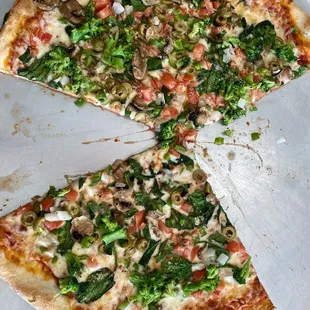 Green House Pie, partially eaten!  Check out the size of the missing pieces!