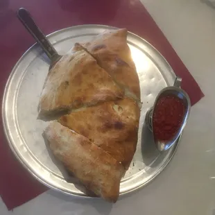 Large Calzone, Very large and cheesy, YUMMY!!!