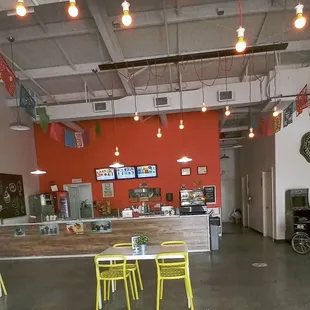 the inside of a restaurant
