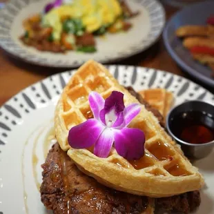 Chicken and waffles