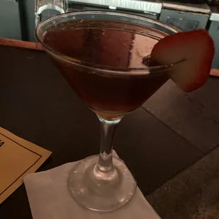 Balsamic strawberry martini