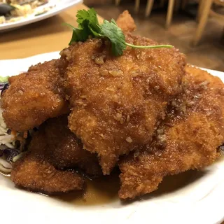 Crispy Fish with Sweet Garlic Sauce