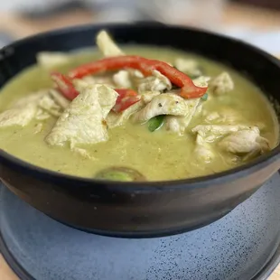 Green chicken curry delicious heat!