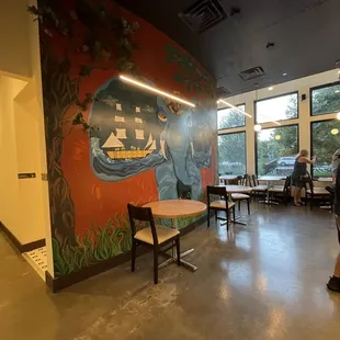 Near kitchen and restrooms
