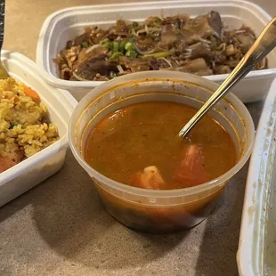 F6. Curry Fried Rice Dinner Special S1. Tom Yum Soup Kuoy N9. Kouy Tiew Khoua Dinner 18. Gaeng Khew Waan Dinner