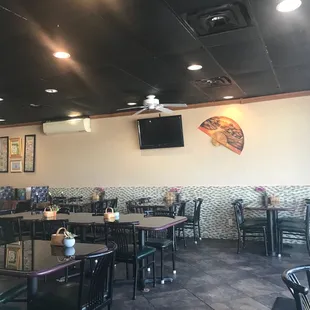 the dining area of a restaurant