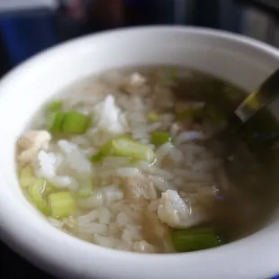 Free complimentary soup, good enough that they should charge for it.