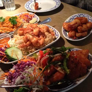 Fried Rice with Fried Prawns