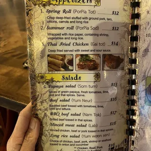 a hand holding a menu